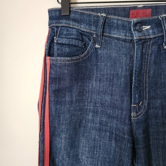 MOTHER | Insider Crop Step Fray Denim Jeans in Speed Racer - Size 25 - Picture 6 of 16